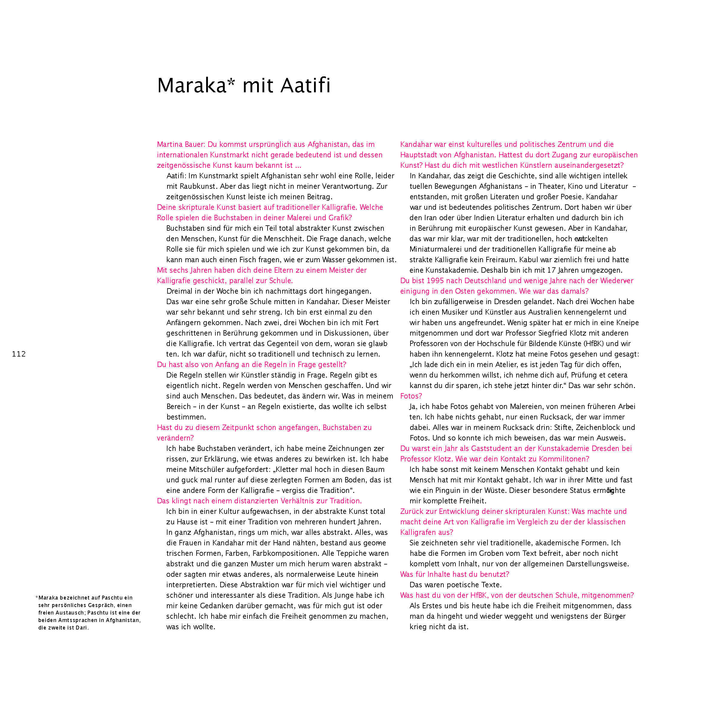 Aatifi Ausstellungskatalog Maraka with Aatifi deutsch