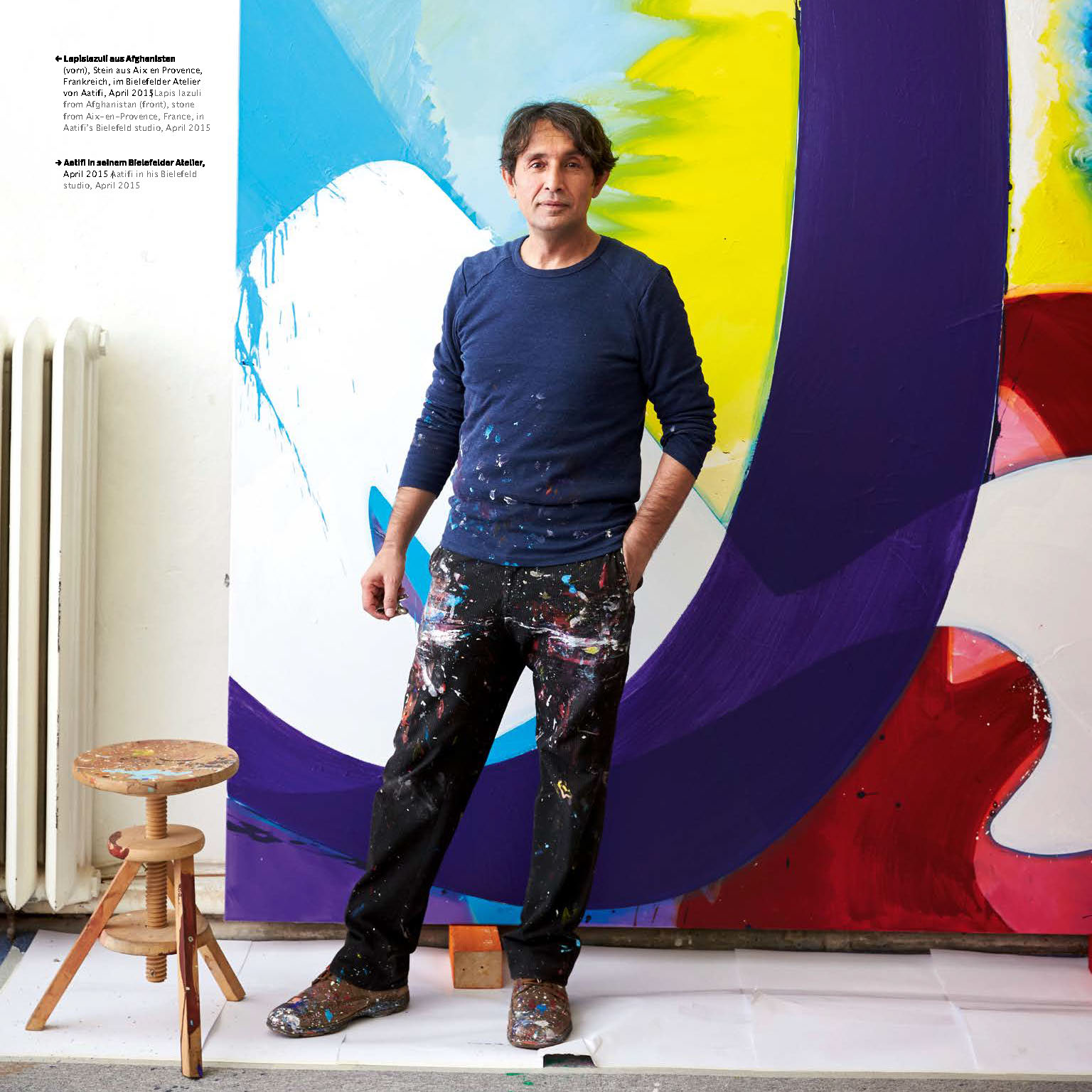 Kunstkatalog - Der Maler Aatifi in seinem Atelier