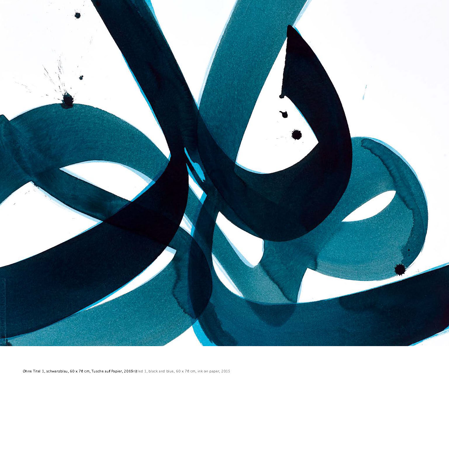 Ausstellungskatalog Aatifi Doppelseite Tusche auf Papier 2015